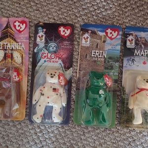 Set of 4 Ty Beanie Babies